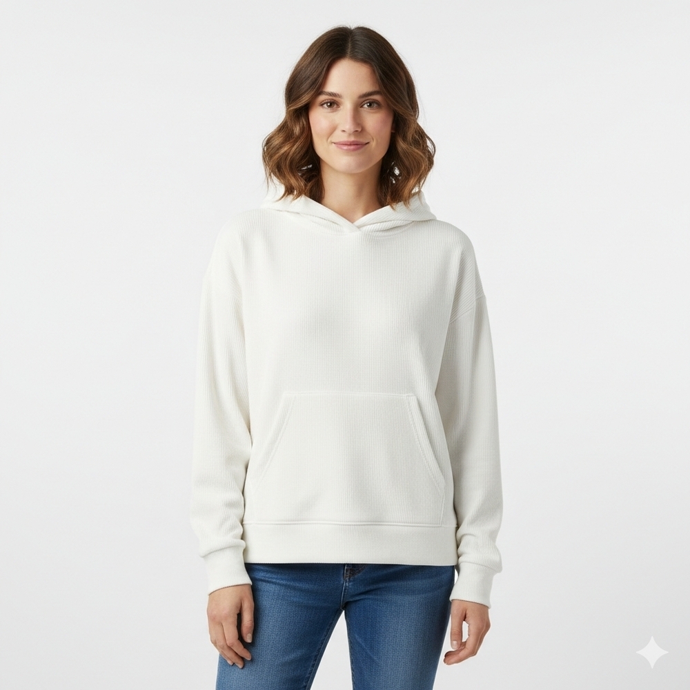Kyodan Velour Collection Ivory Hoodie Size M/M NWT